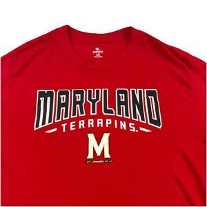 Maryland Terrapins Long Sleeve T Shirt Mens XL Red Knights Apparel